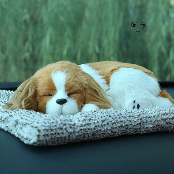 car ornament plush simulation cute sleeping dog puppy dashboard decoration automobile interior home decor accessories gifts doll